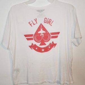 Top Gun Fly Girl Shirt Size L